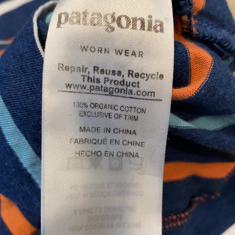 SOLD PATAGONIA Squeaky Clean Regular Stripe Polo - Picture 4 of 5
